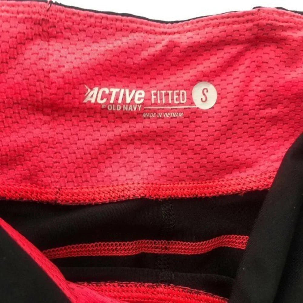 Old Navy Active Womens Leggings Small Black Red